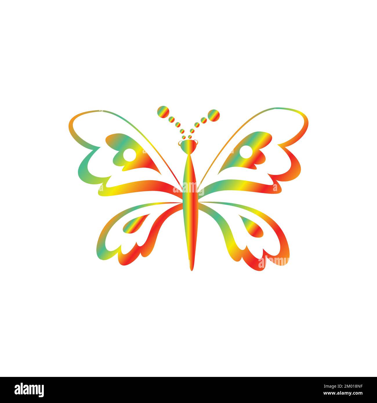 Butterfly vector illustration with white background Stock Vector