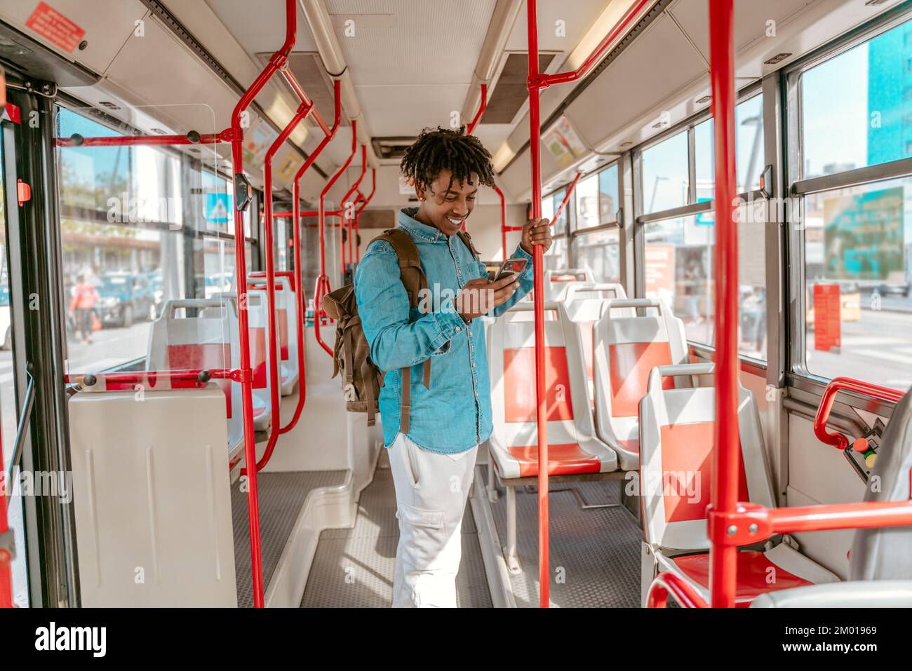 Bus handrail hi-res stock photography and images - Alamy