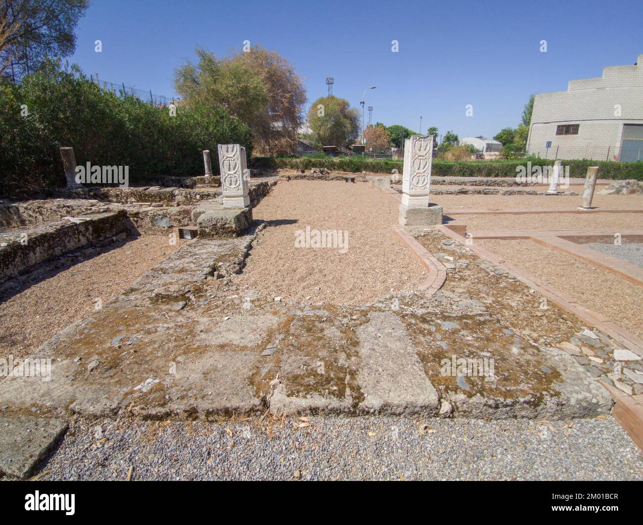 Hospital-Guesthouse archeological remains, Merida, Spain. 6th Century AC building from vsigothic times. Stock Photo