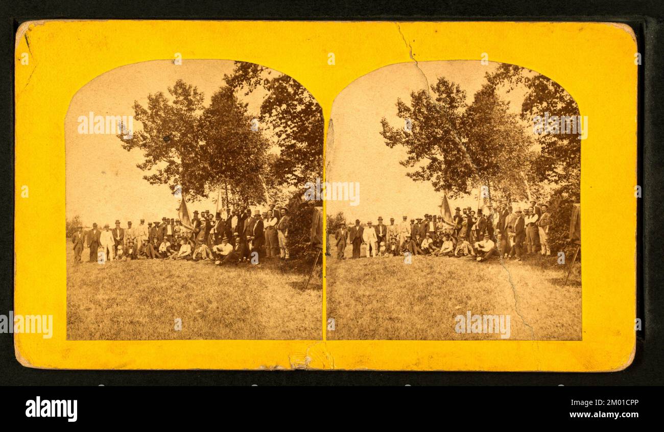 5th Maine Regiment Association. Sixth annual reunion, Portland, July 30, 1873. Robert N. Dennis collection of stereoscopic views United States States Stock Photo