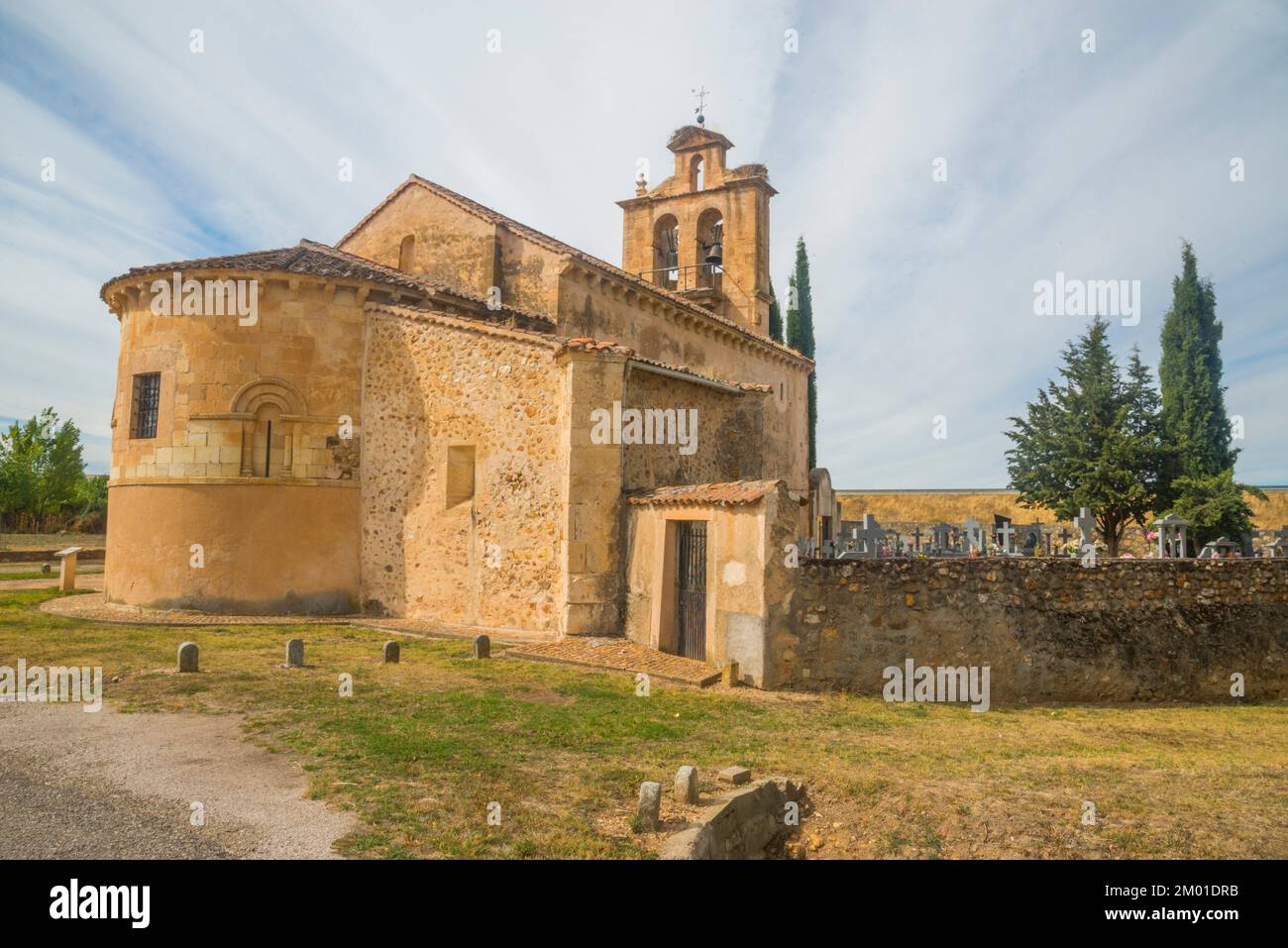 Romanesque church. Castillejo de Mesleon, Segovia province, Castilla Leon, Spain. Stock Photo