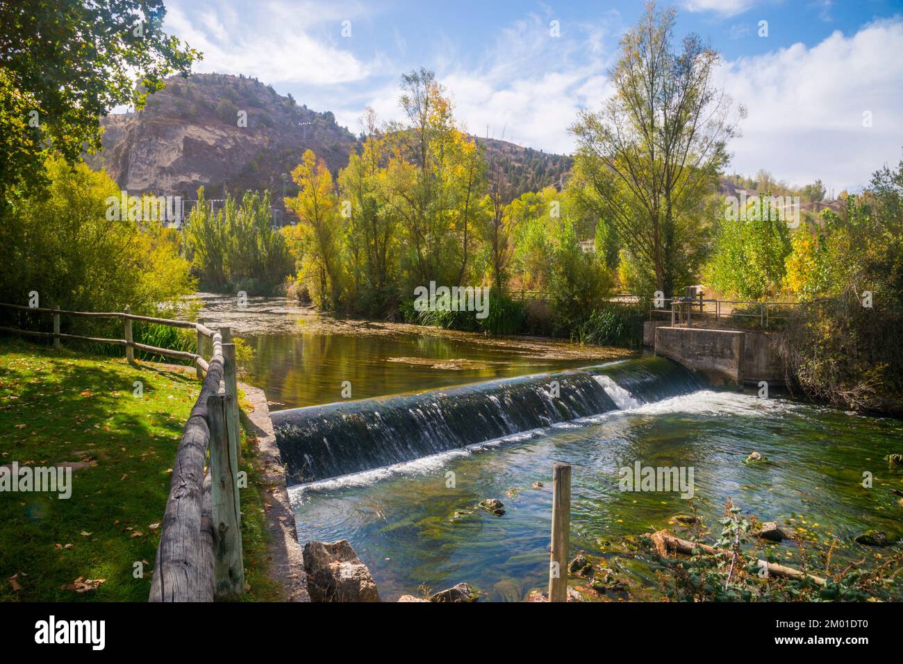 River Duraton. Burgomillodo, Segovia province, Castilla Leon, Spain. Stock Photo