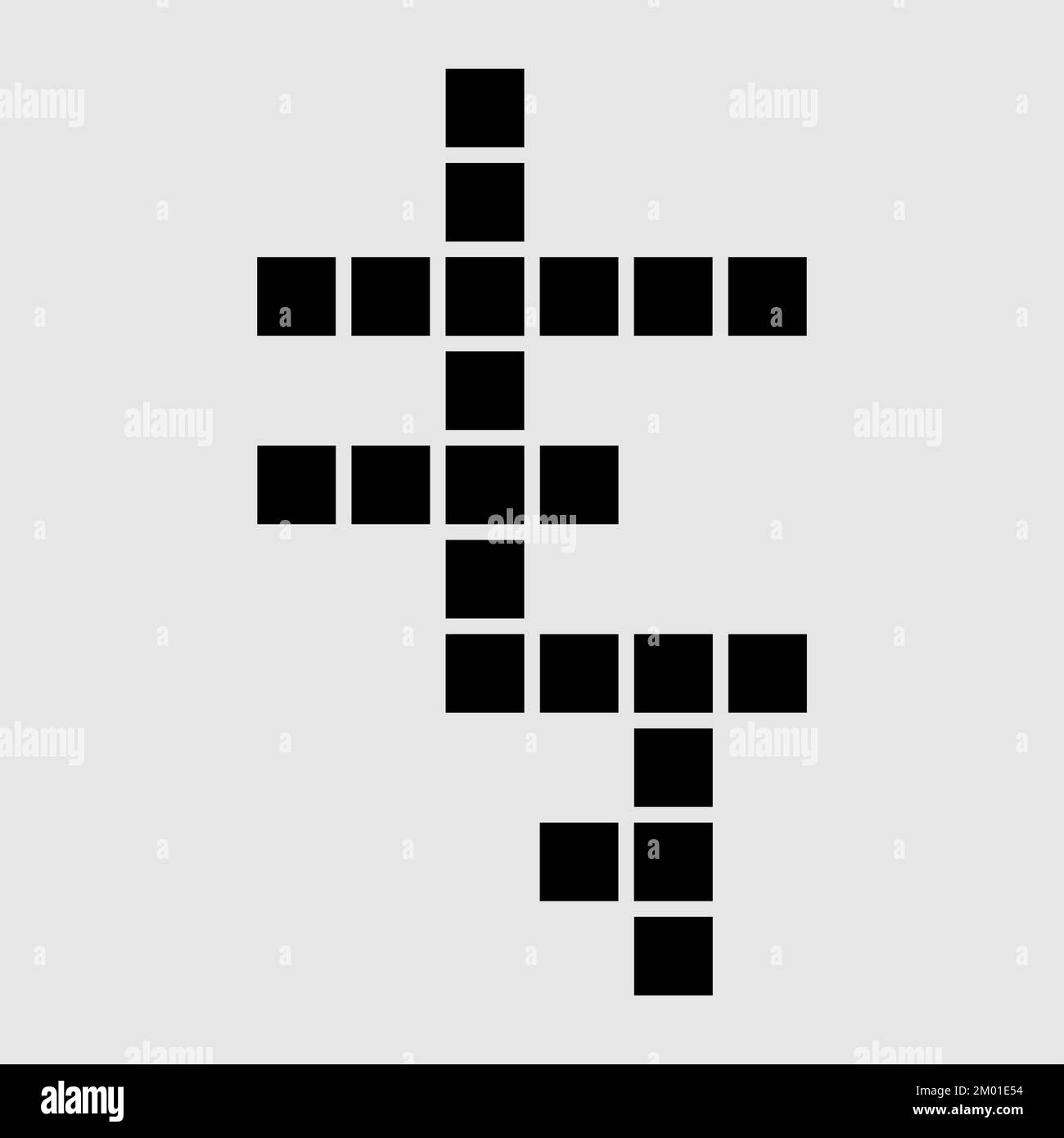 Crossword concept icon, cross word graphic symbol, web flat vector