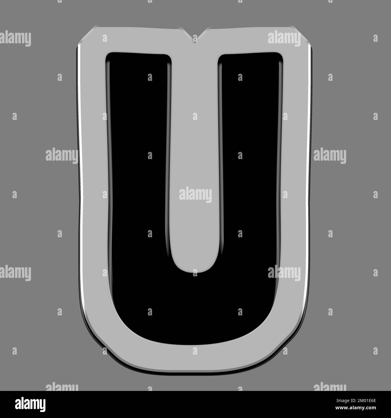 Badge with capital letter U Stock Photo - Alamy