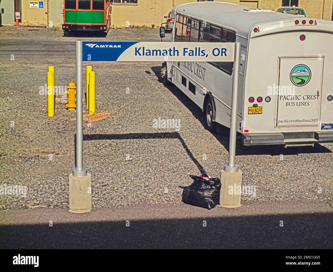 Amtrak train station at Klamath Falls, Oregon Stock Photo Alamy