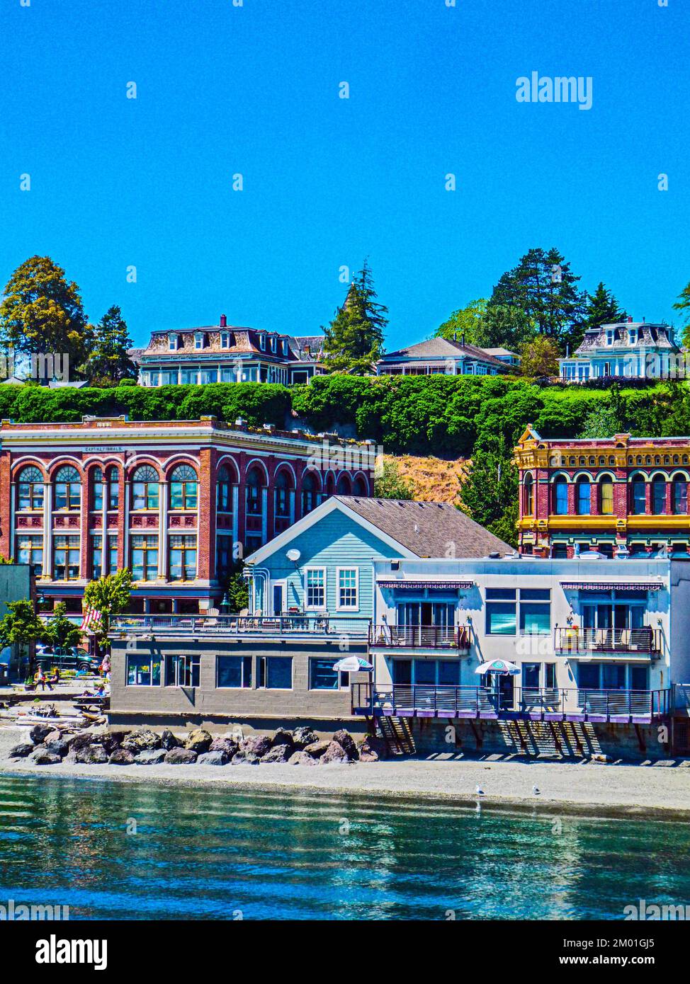 Port Townsend waterfront, Washington state. Stock Photo