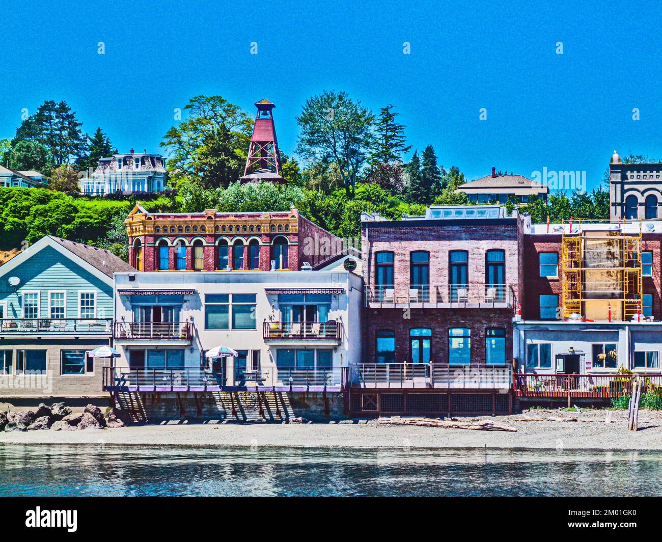 Port Townsend, Washington. Waterfront. Stock Photo