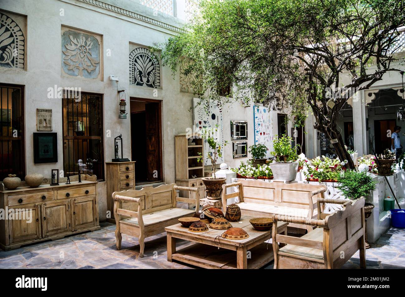 Courtyard of Basta Art Cafe. Al Fahidi Street, Bur Dubai. Dubai, United