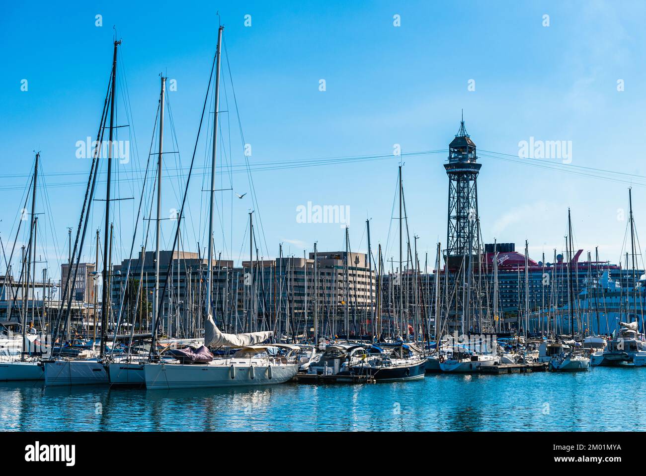 Port Vell, Waterfront Harbor in Barcelona, Catalonia, Spain, Europe Stock Photo