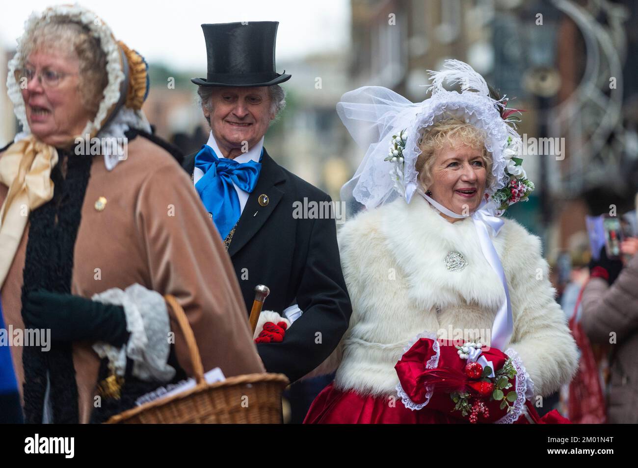 Rochester, UK. 3 December 2022. Costumed participants take part in the