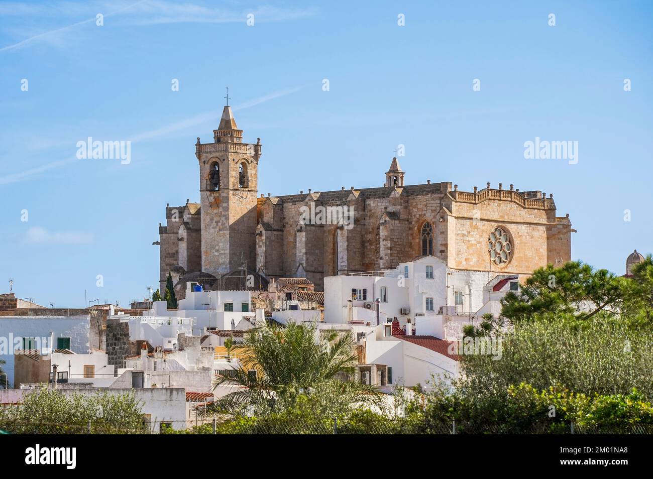 Cathedral Basilica of Ciutadella de Menorca, Menorca, Balearic islands, Spain. Stock Photo