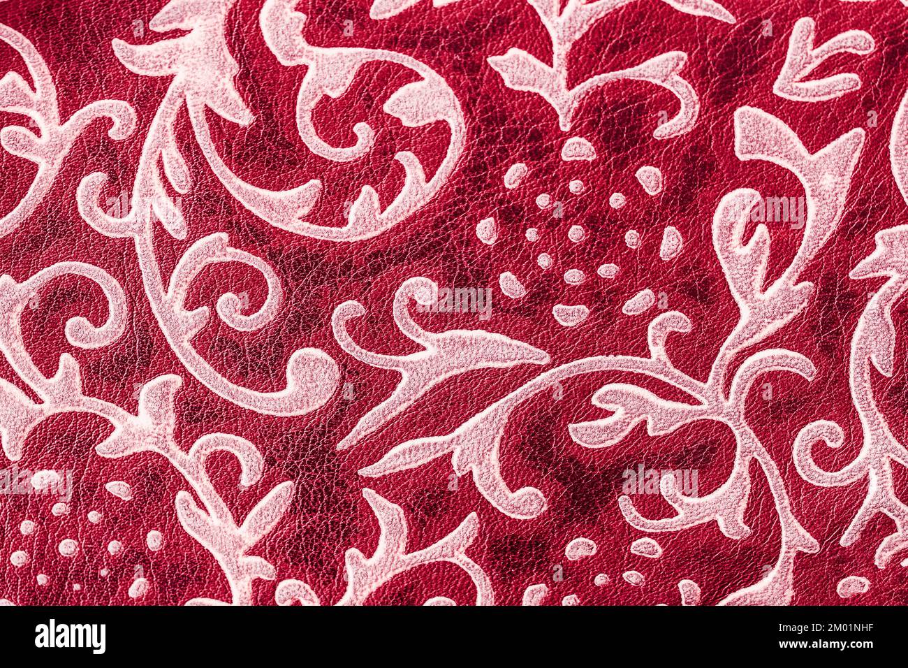 White embossed paper with floral pattern Stock Photo - Alamy