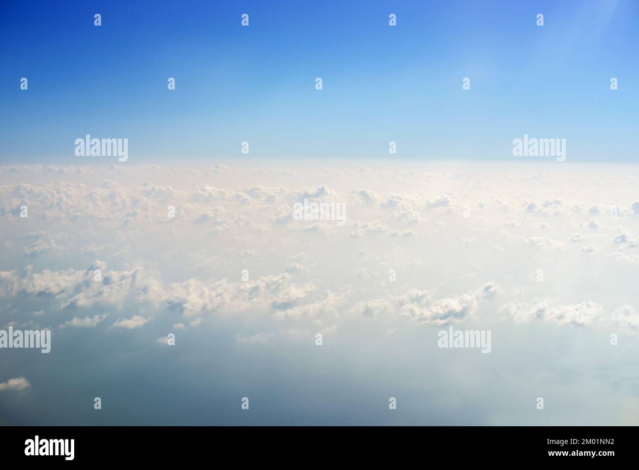 aerial view of blue sky with clouds from jet flight Stock Photo - Alamy
