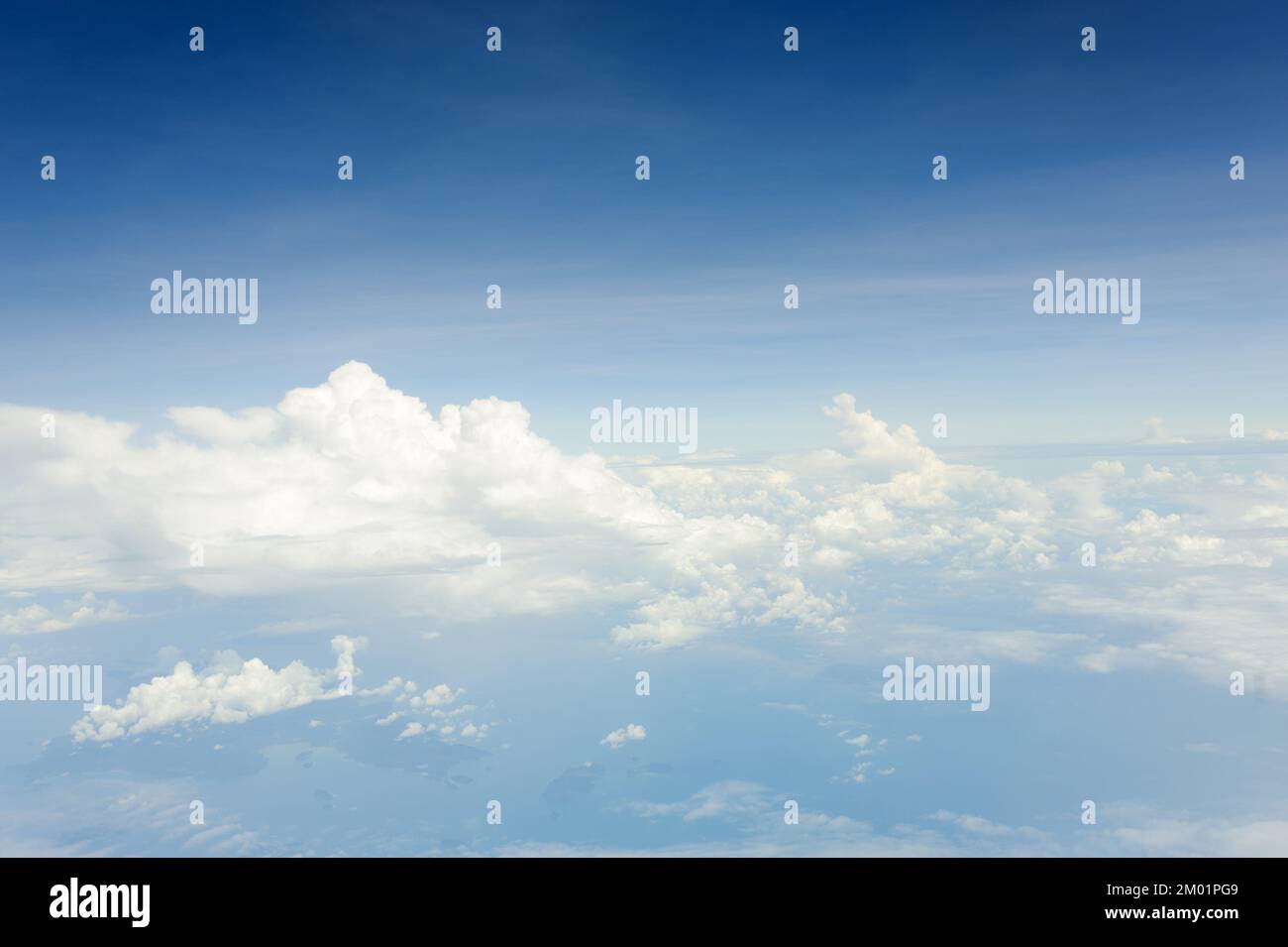 aerial view of blue sky with clouds from jet flight Stock Photo - Alamy
