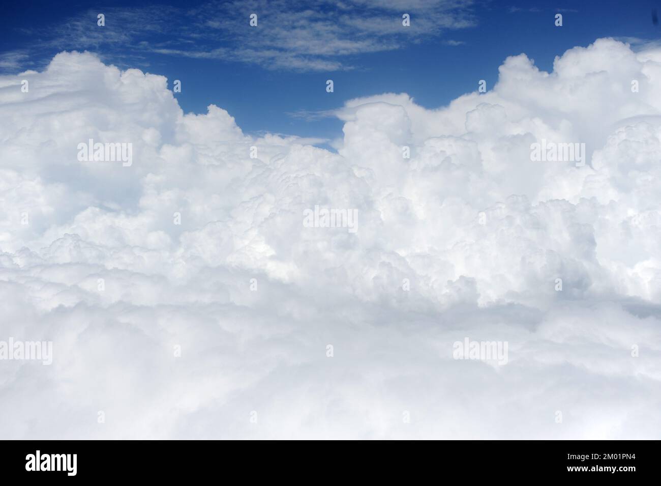 aerial view of blue sky with clouds from jet flight Stock Photo - Alamy