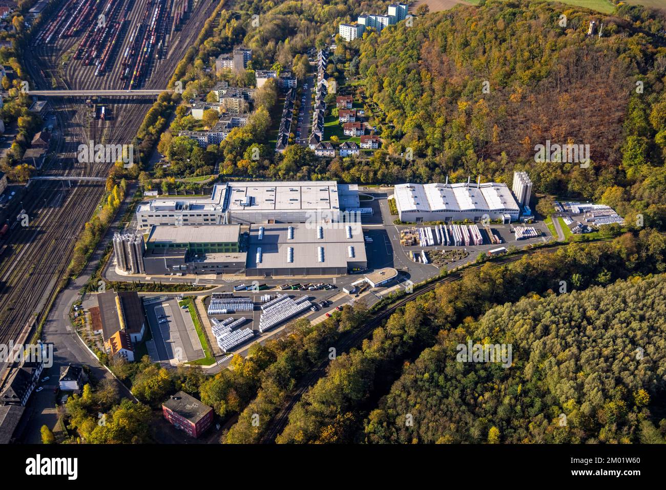 Aerial view, Dörken chemical plant, Vorhalle, Hagen, Ruhr area, North