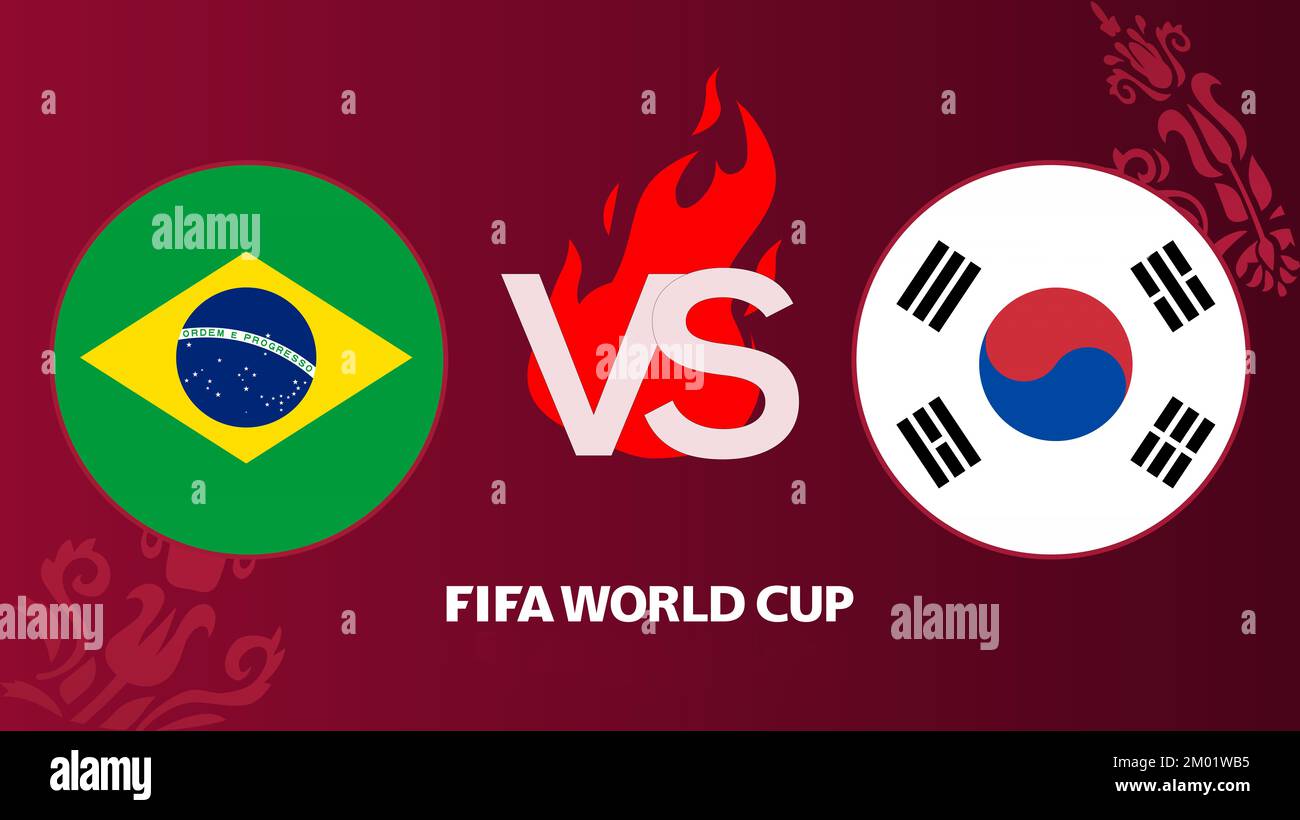 Brazil vs South Korea soccer Match FIFA World Cup Qatar 2022, Brazil ...