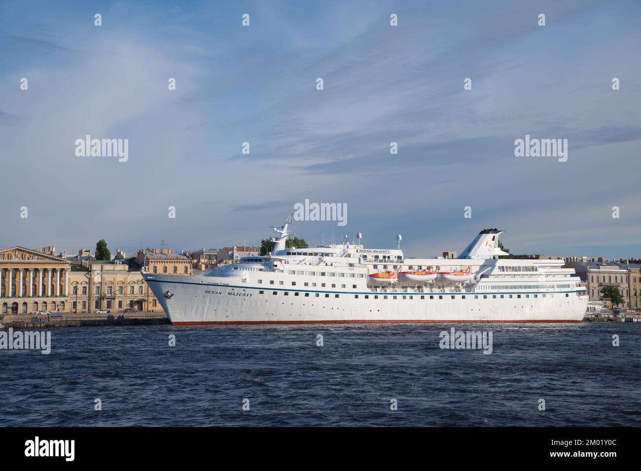 Cruise ship MV Ocean Majesty at the English Embankment quay in St