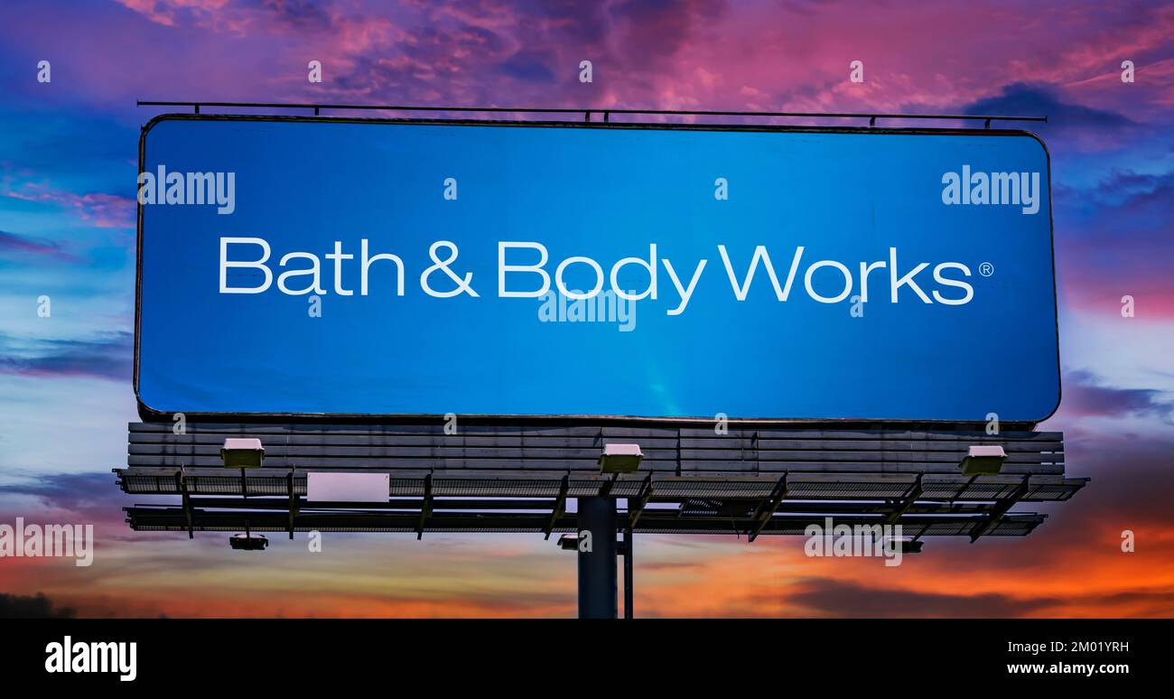 POZNAN, POL NOV 22, 2022 Advertisement billboard displaying logo of