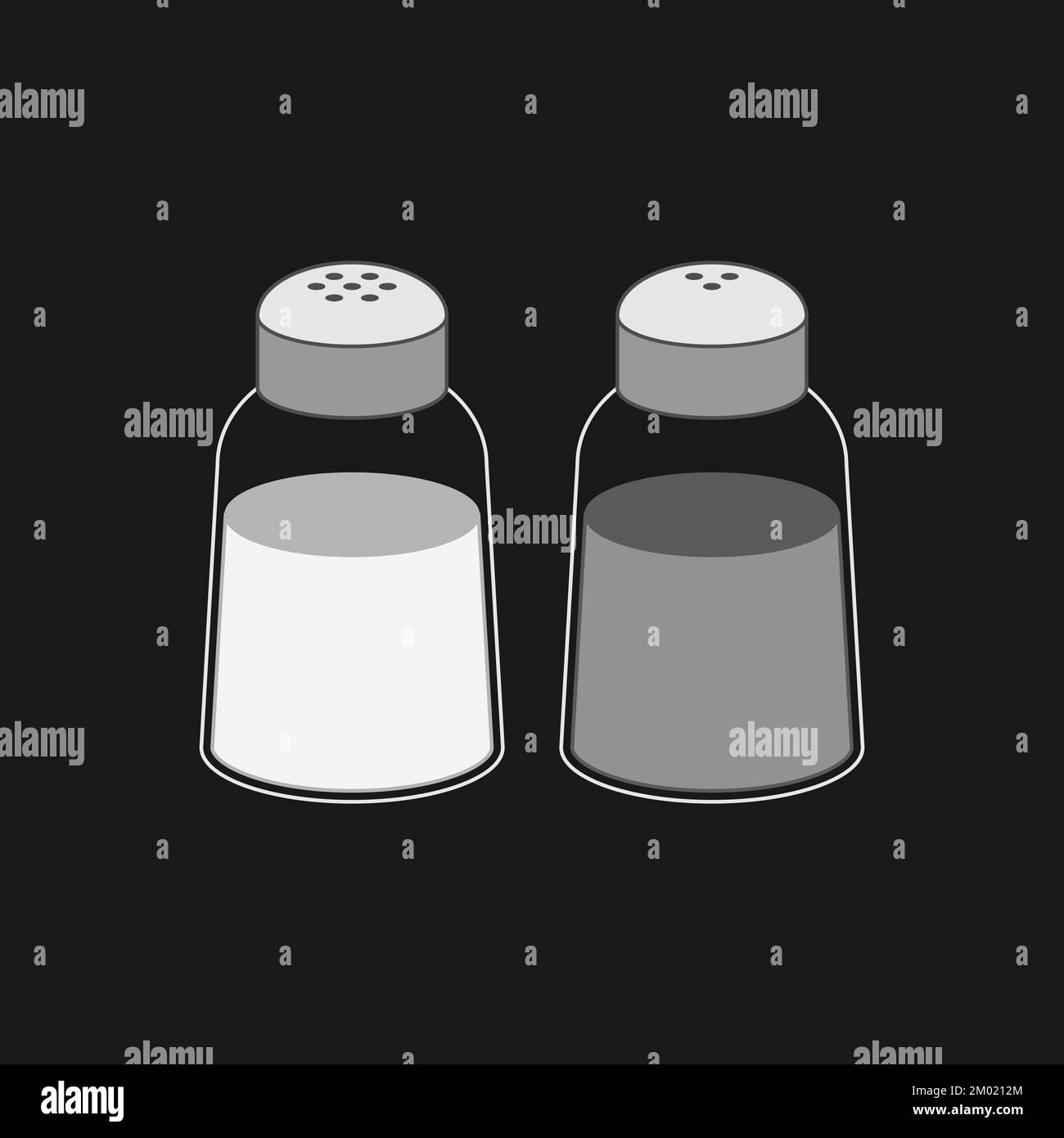 Salt Icon. Fast Food Concept, Cartoon of Sickle Vector Icon for Web Design Isolated on Gray Background - Vector. Vector illustration Stock Vector