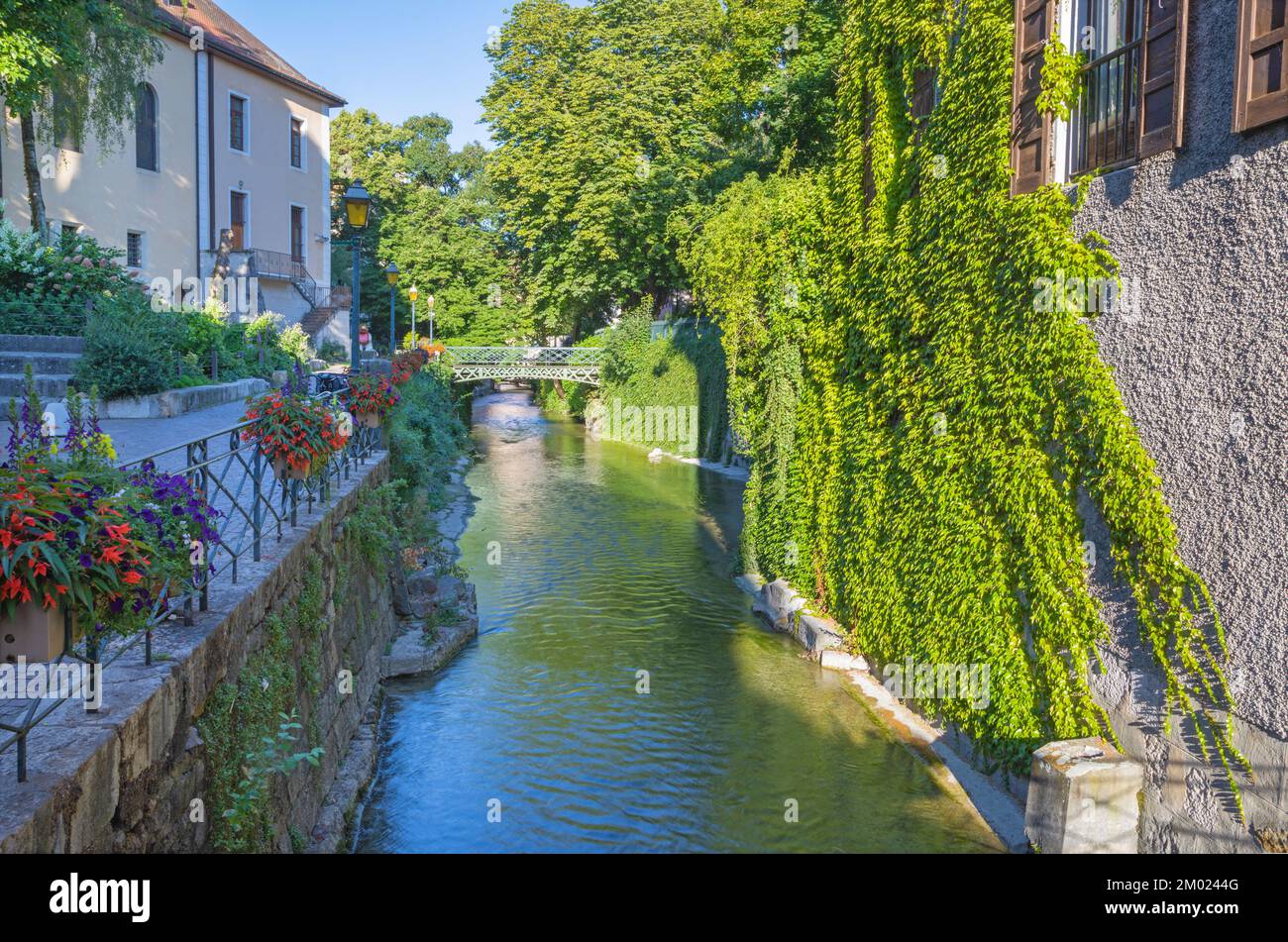 Annecy - The old town and canal in the morning light. Stock Photo