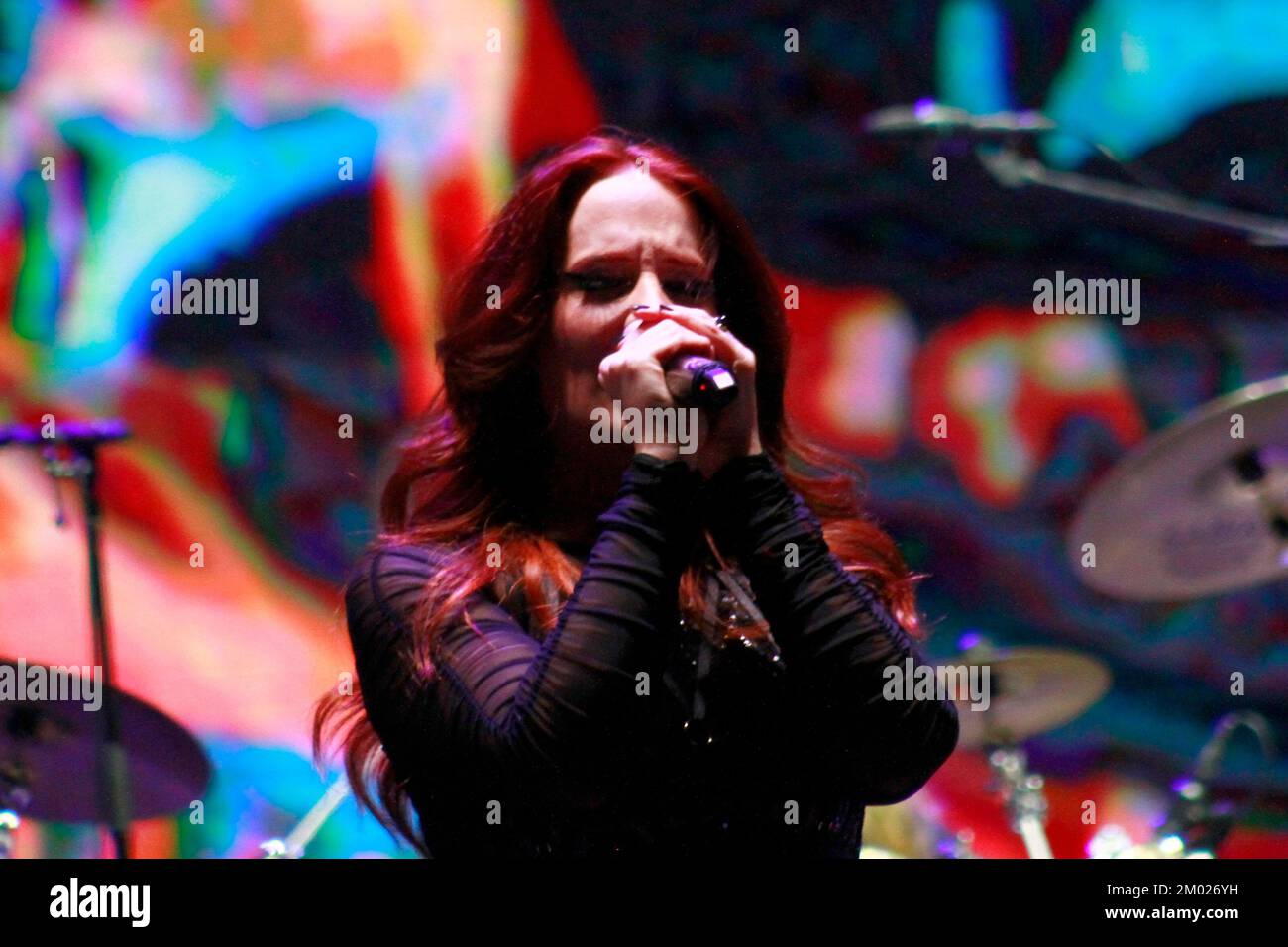 Toluca, Mexico. 02nd Dec, 2022. Simone Simons vocalist of Epica Dutch band, performs on the Hell stage during the Hell and Heaven Metal Fest at Pegasus forum. on December 2, 2022 in Toluca, Mexico. (Credit Image: © Carlos Santiago/eyepix via ZUMA Press Wire) Stock Photo