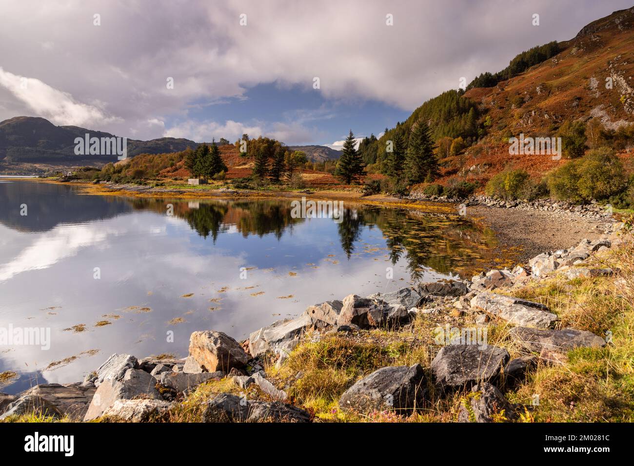 Loch Cluanie in the highlands of Scotland Stock Photo