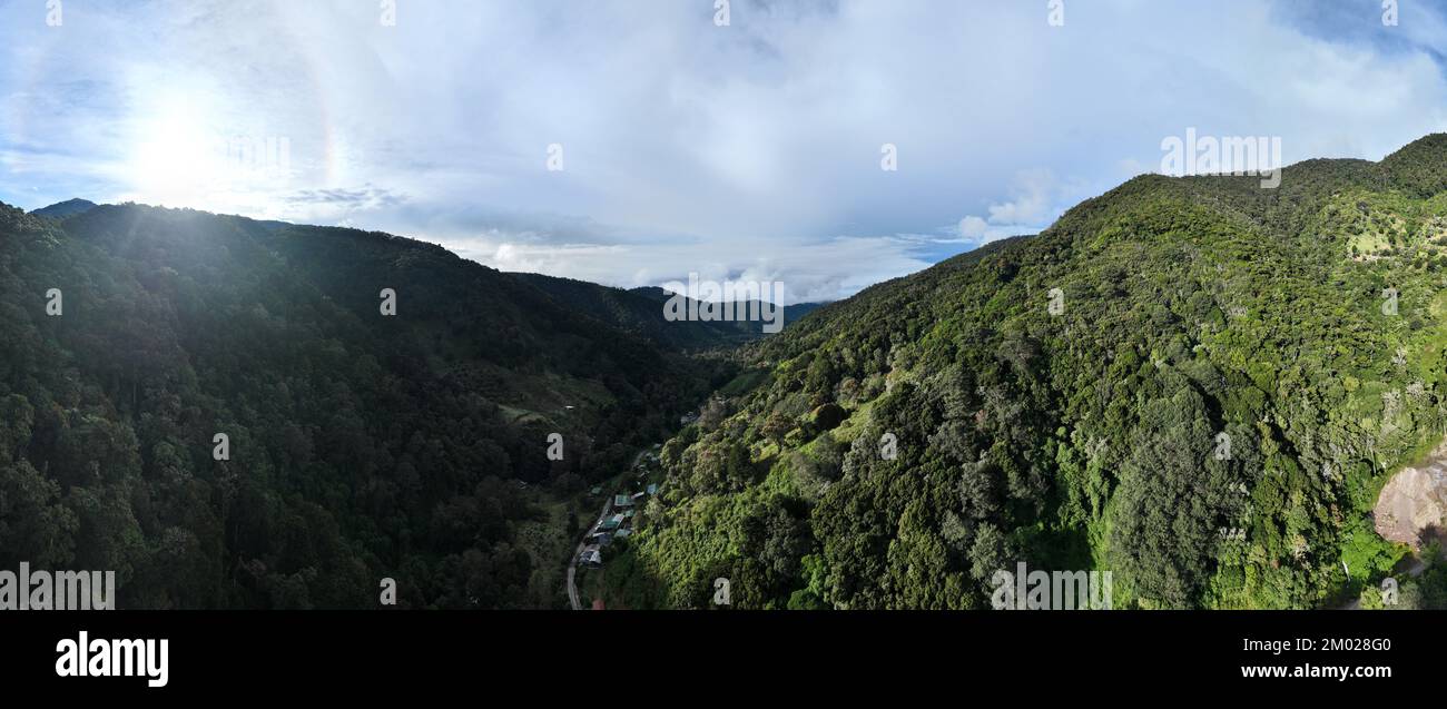 Aerial View of the Mountains of San Gerardo de Dota near the Savegre ...