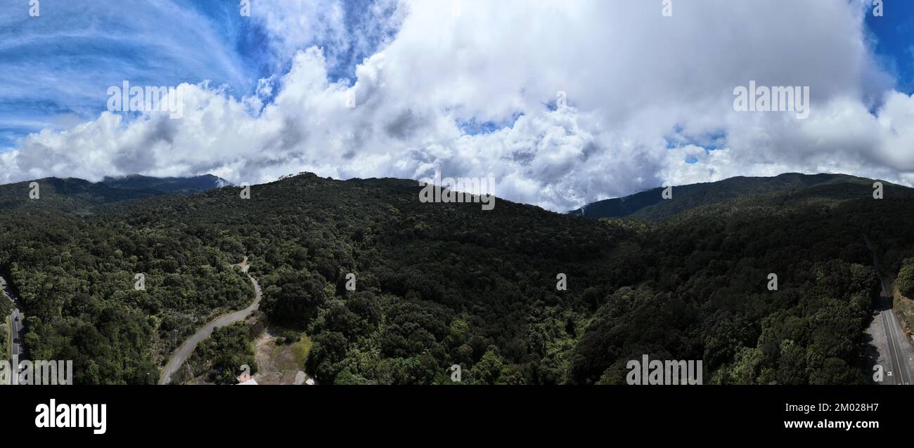 Aerial View of the Mountains of San Gerardo de Dota near the Savegre ...