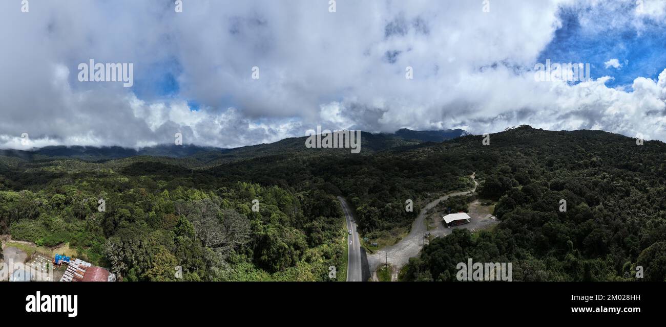 Aerial View of the Mountains of San Gerardo de Dota near the Savegre ...