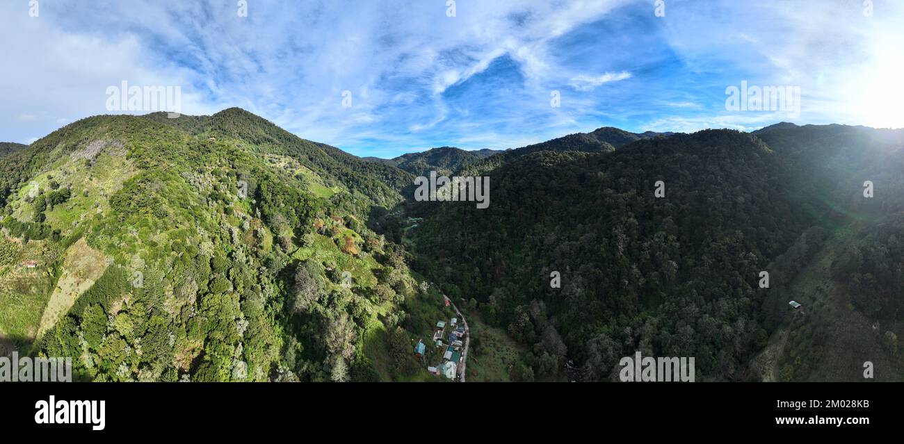 Aerial View of the Mountains of San Gerardo de Dota near the Savegre ...