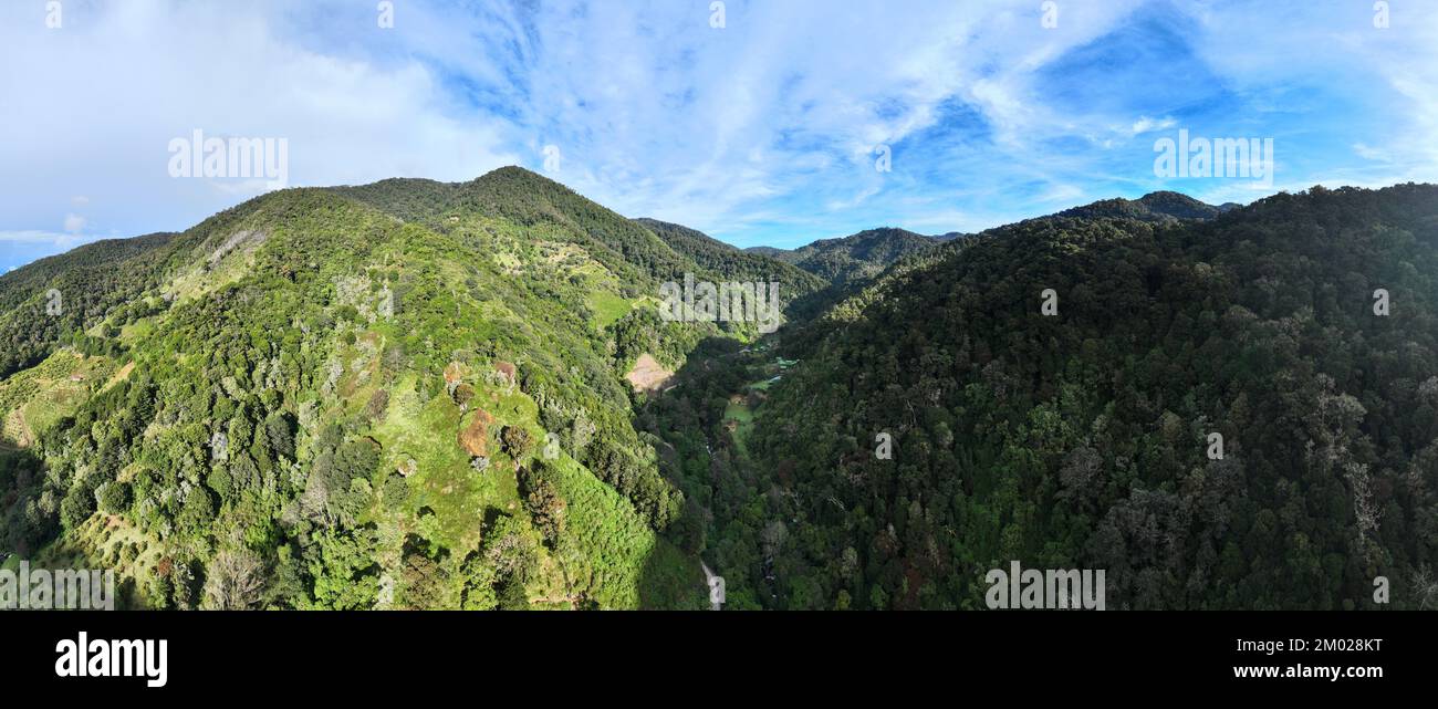 Aerial View of the Mountains of San Gerardo de Dota near the Savegre ...