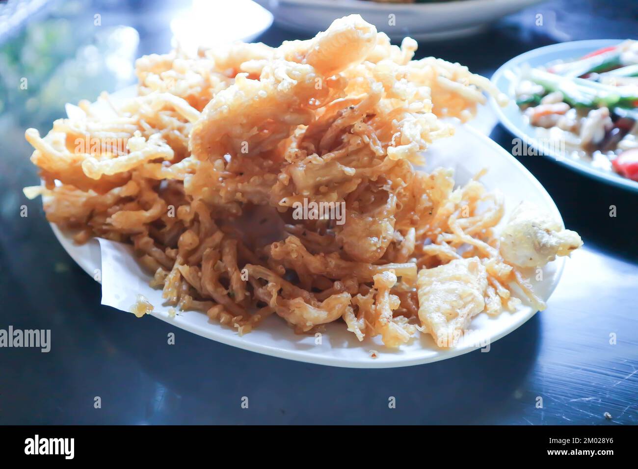 fried mushroom or deep fried Mushroom or deep fried golden needle mushroom Stock Photo Alamy