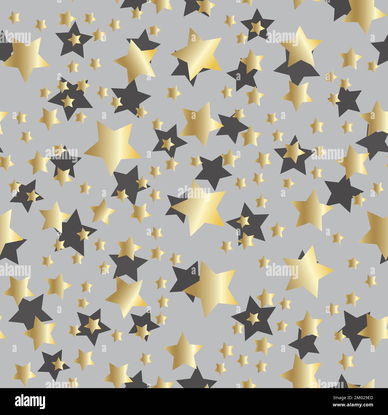 Golden stars background. Night sky seamless pattern Stock Vector Image ...
