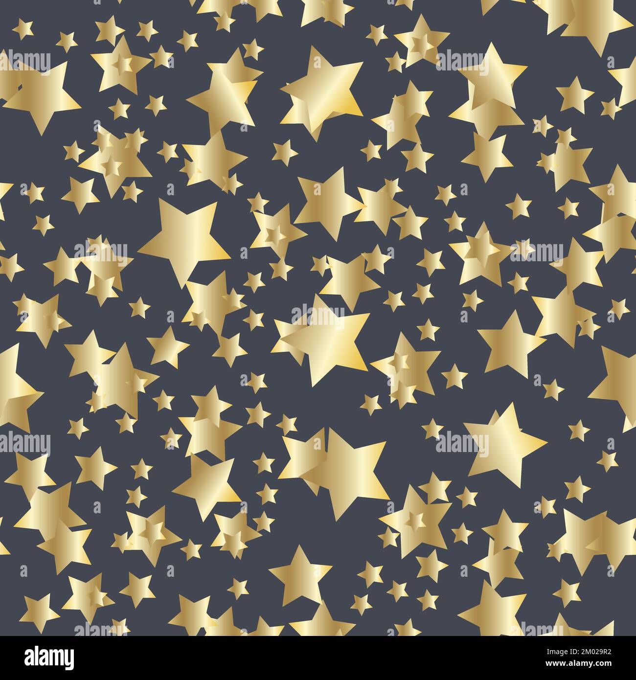Golden stars background. Night sky seamless pattern Stock Vector Image ...
