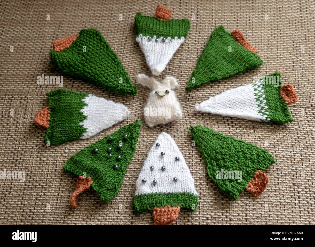 knitted Christmas decorations, waiting for Christmas, advent