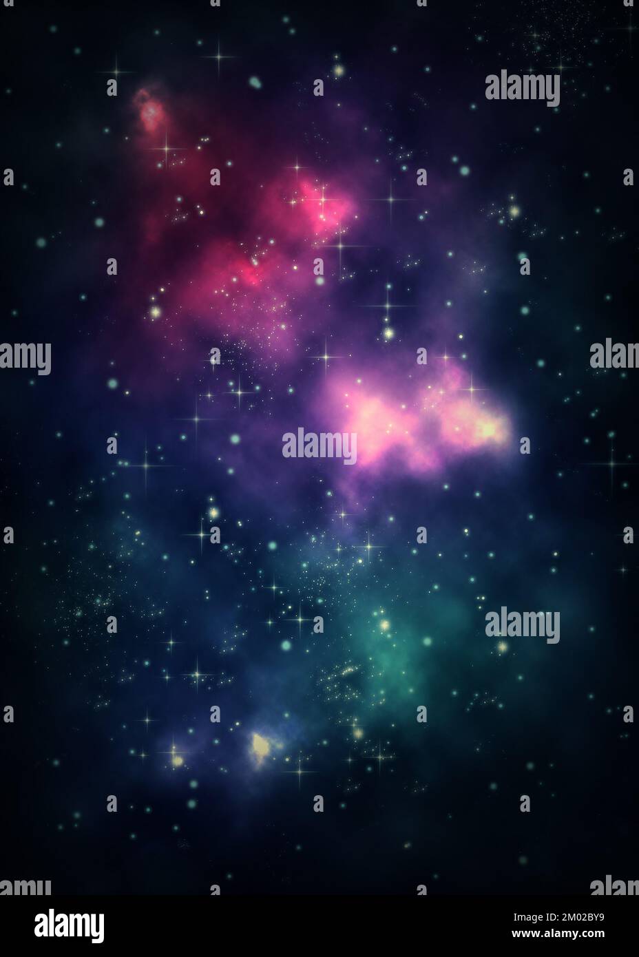 Abstract colorful nebula clouds in the starry space background Stock ...