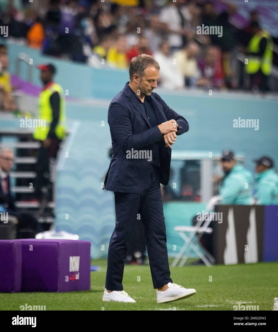 Doha Qatar 1st Dec 2022 Trainer Hansi Flick Deutschland Guckt Auf