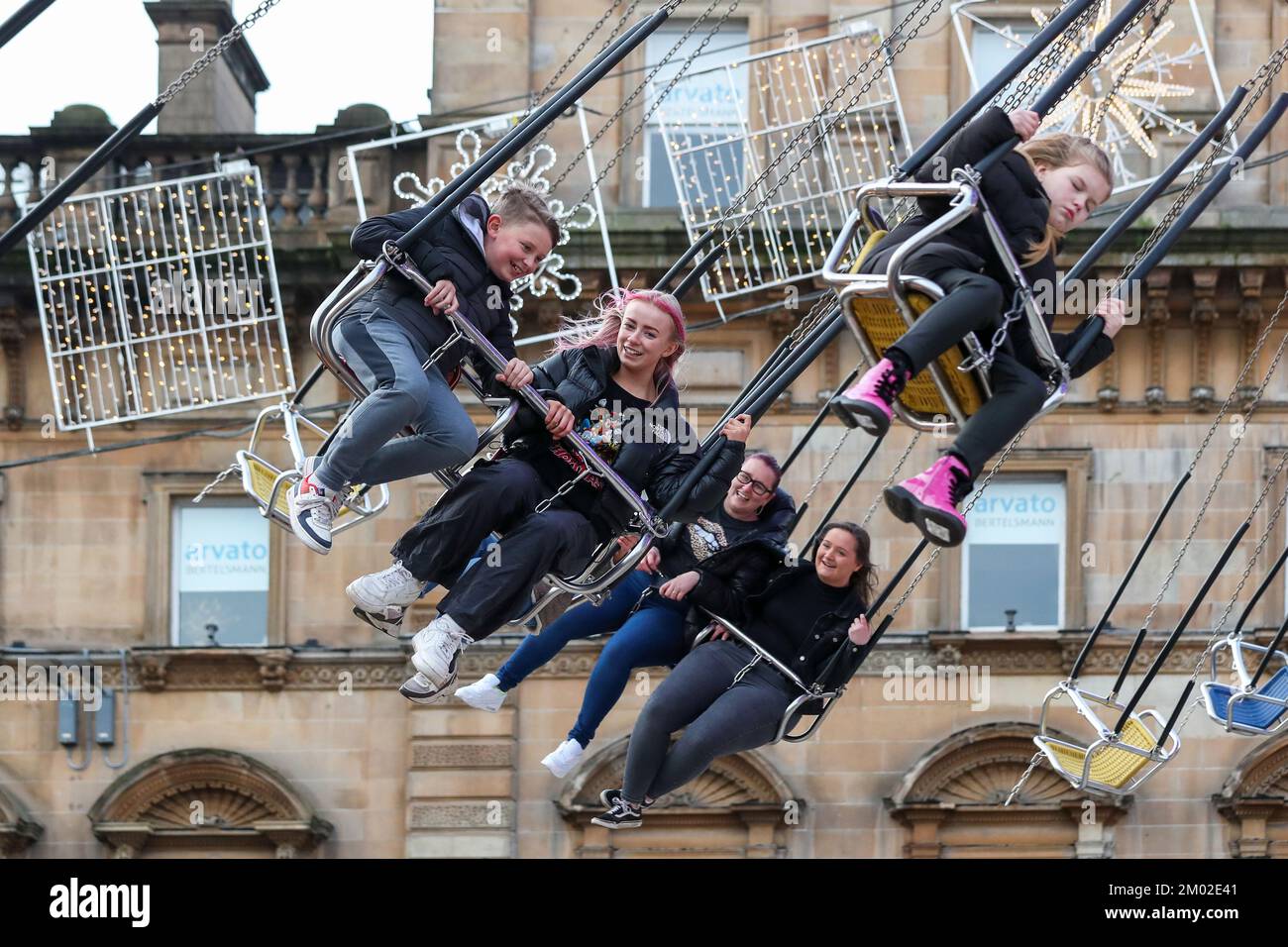 Glasgow, UK. 03rd Nov, 2022. With only 3 weeks left till Christmas, Glasgow prepares for the festive season with the return of the fairground and ice rink in George Square, the international food market in St Enoch Square, and Buchanan Street, also known as Glasgow's Style Mile busy with Christmas shoppers. Credit: Findlay/Alamy Live News Stock Photo