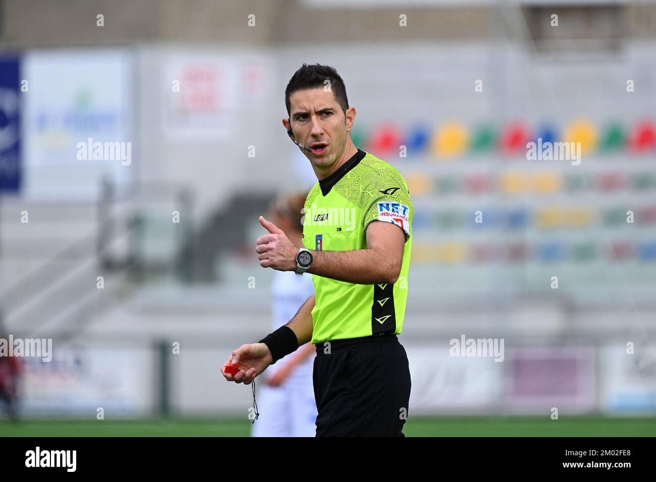 PALMA CAMPANIA, ITALY - DECEMBER 03:  Referee Filippo Giaccaglia during the Women Serie A match between Pomigliano CF Women and Sampdoria Women at Stadio Comunale on December 03, 2022 in Palma Campania, Italy - Photo by Nicola Ianuale Credit: Nicola Ianuale/Alamy Live News Stock Photo