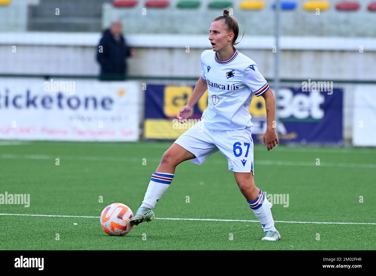 PALMA CAMPANIA, ITALY - DECEMBER 03: Michela Giordano of Sampdoria Women in action during the Women Serie A match between Pomigliano CF Women and Sampdoria Women at Stadio Comunale on December 03, 2022 in Palma Campania, Italy - Photo by Nicola Ianuale Credit: Nicola Ianuale/Alamy Live News Stock Photo