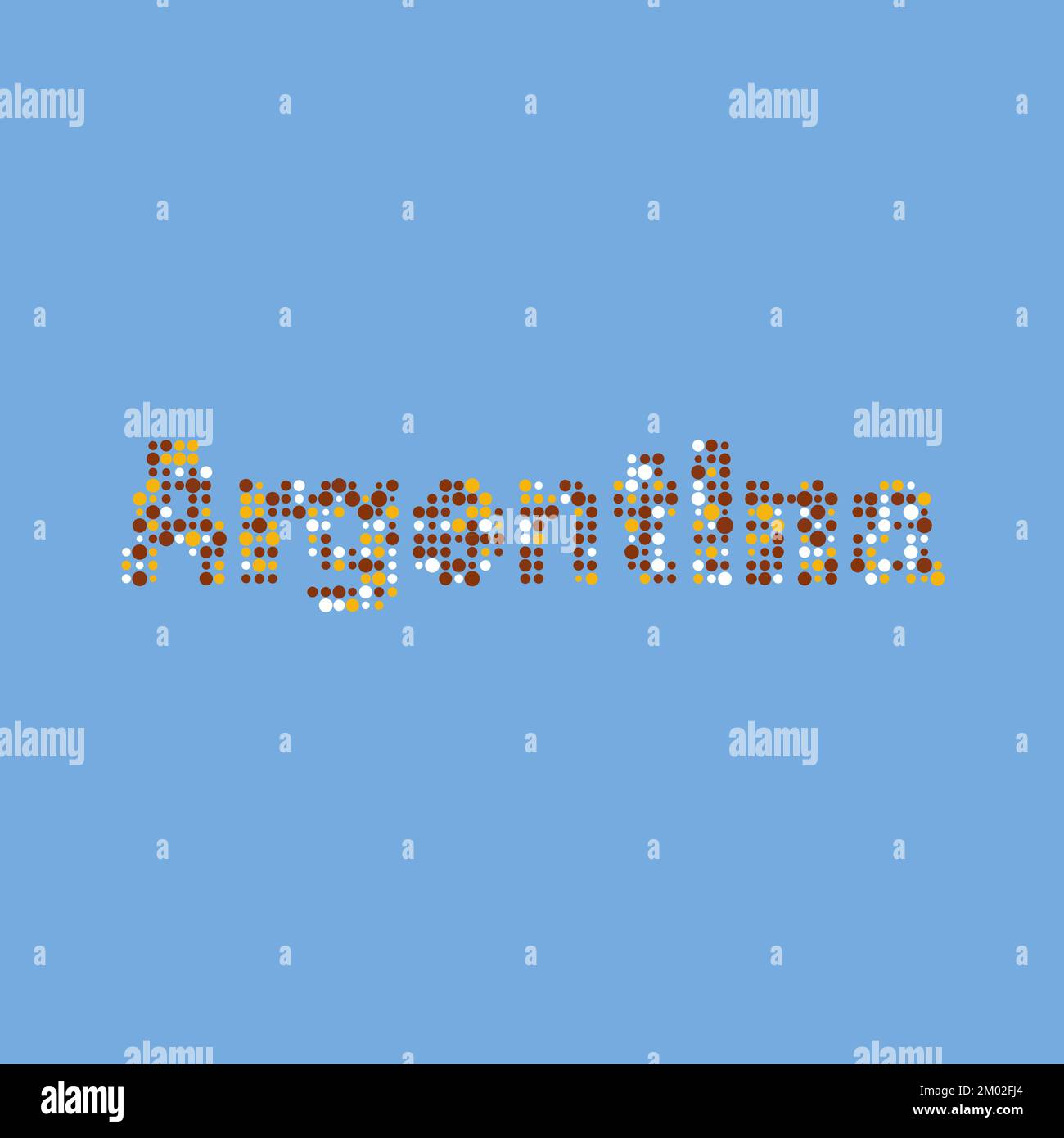 Argentina Map Silhouette Pixelated generative pattern illustration Stock Vector