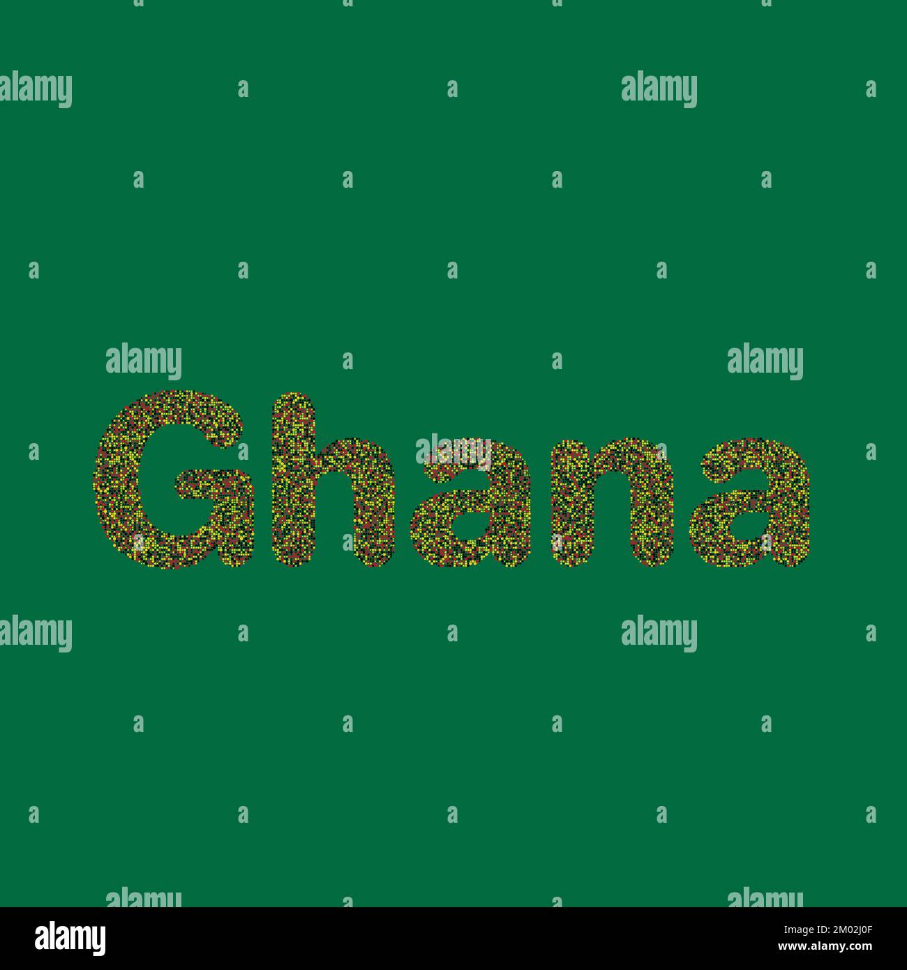 Ghana Map Silhouette Pixelated generative pattern illustration Stock Vector