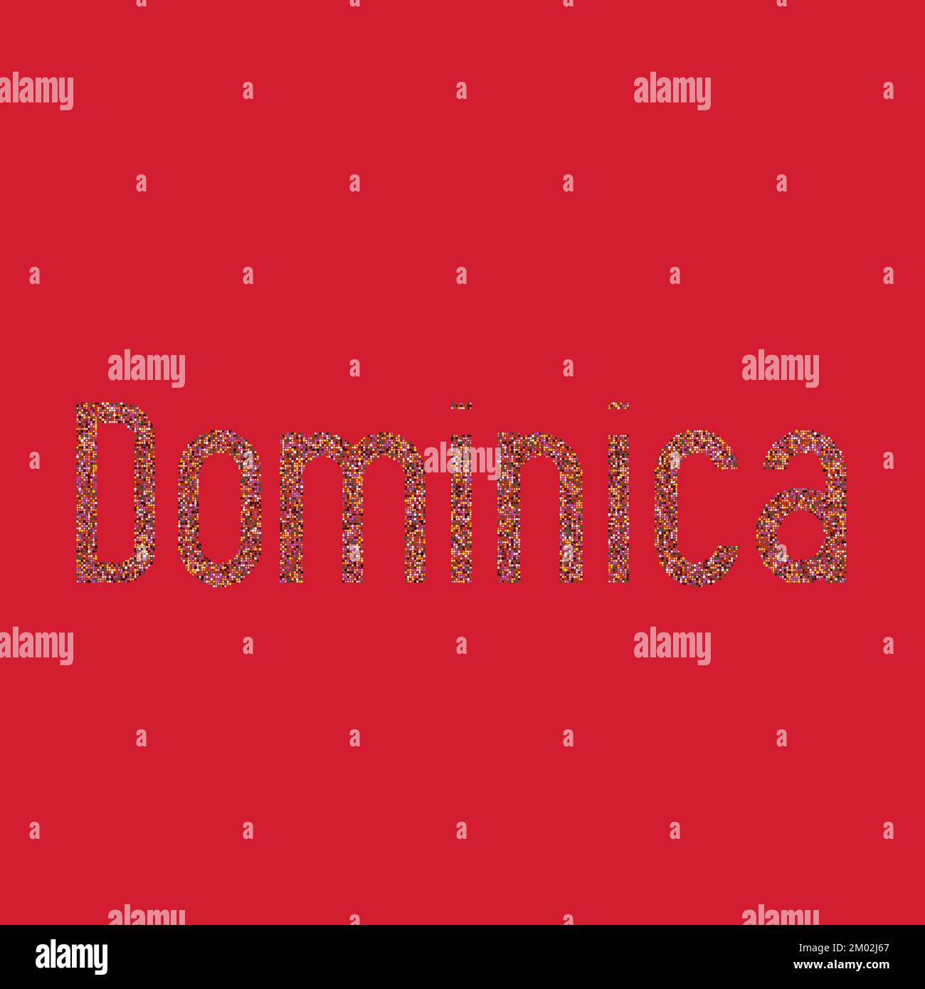 Dominica Map Silhouette Pixelated generative pattern illustration Stock ...