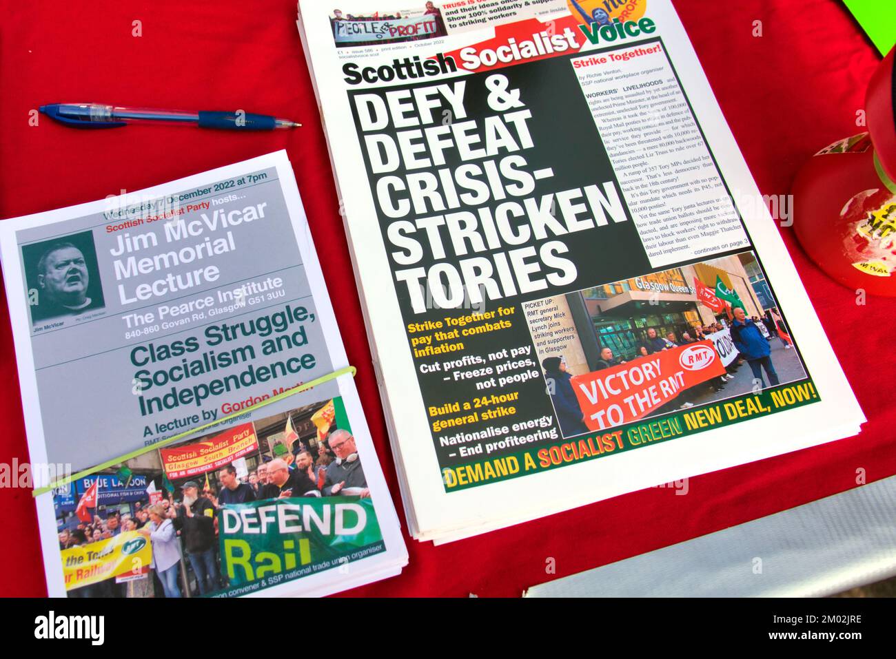 Scottish socialist party Tories out Stock Photo