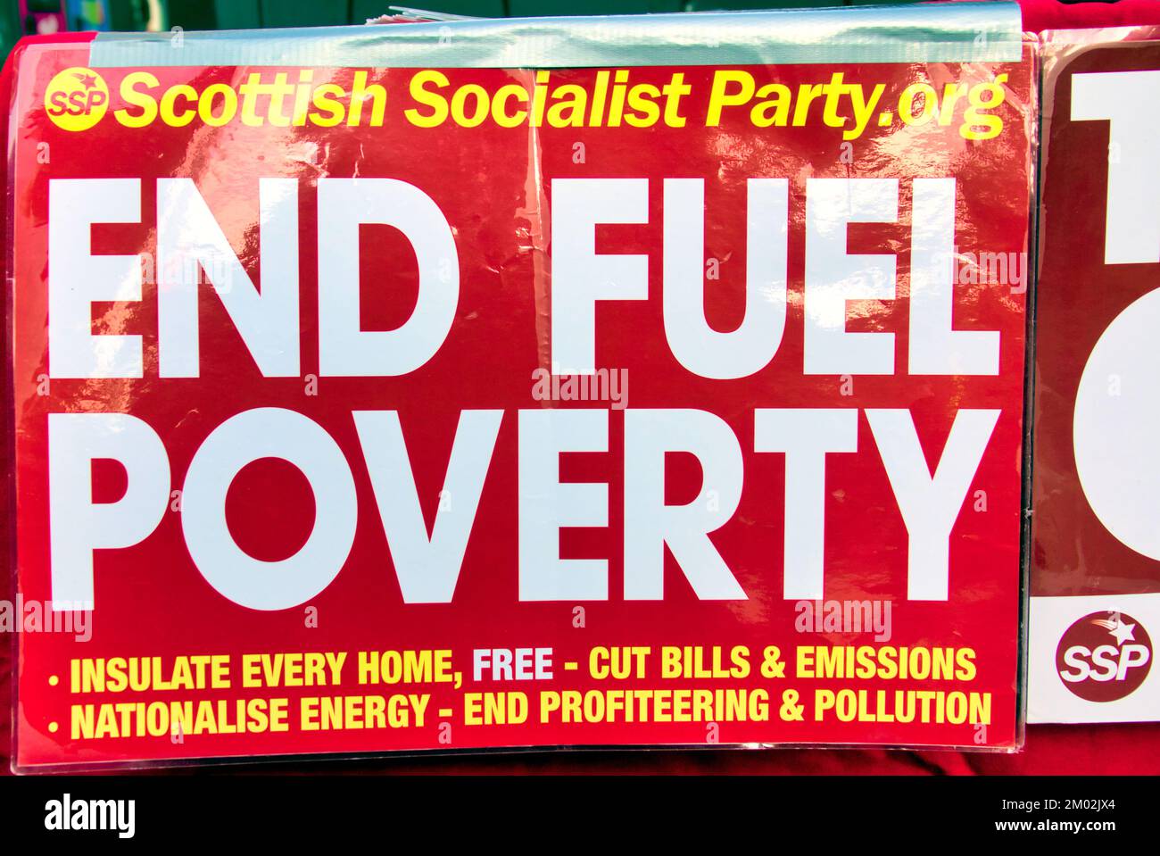 fuel poverty action socialism Stock Photo
