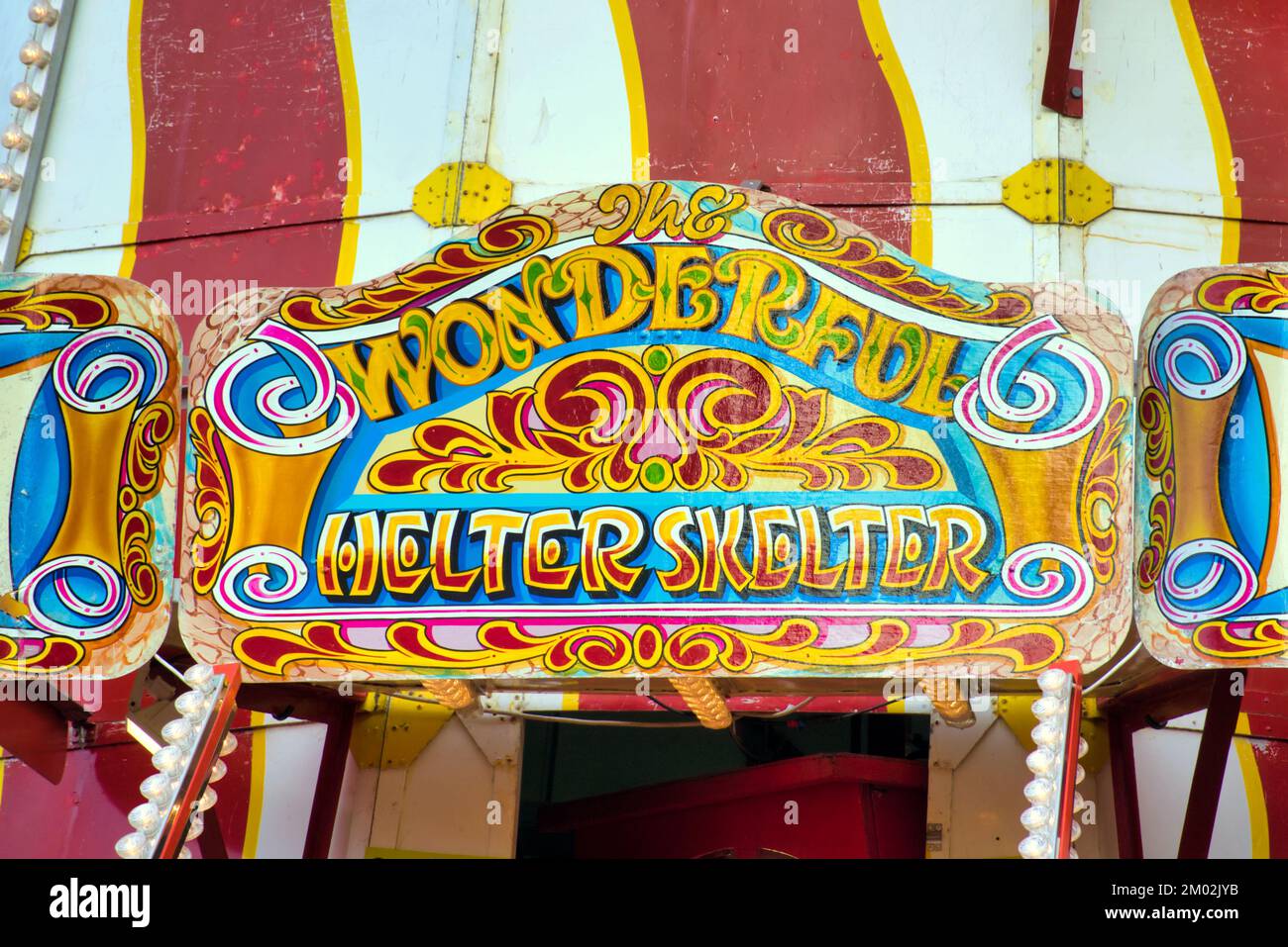 helter skelter detail text and logo Stock Photo