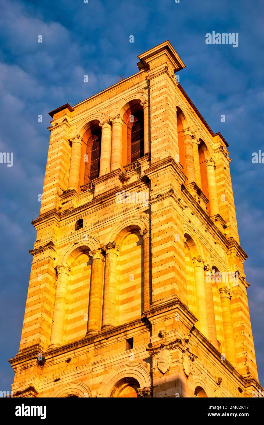 Bell tower of the Cathedral, Ferrara Italy Stock Photo