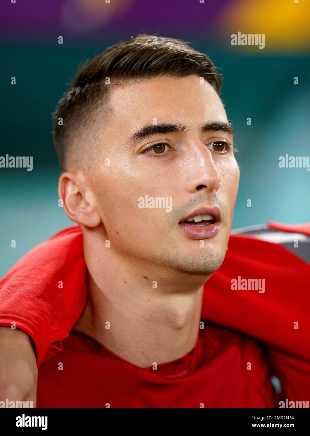 Serbia's Filip Djuricic ahead of the FIFA World Cup Group G match at Stadium 974 in Doha, Qatar. Picture date: Friday December 2, 2022. Stock Photo