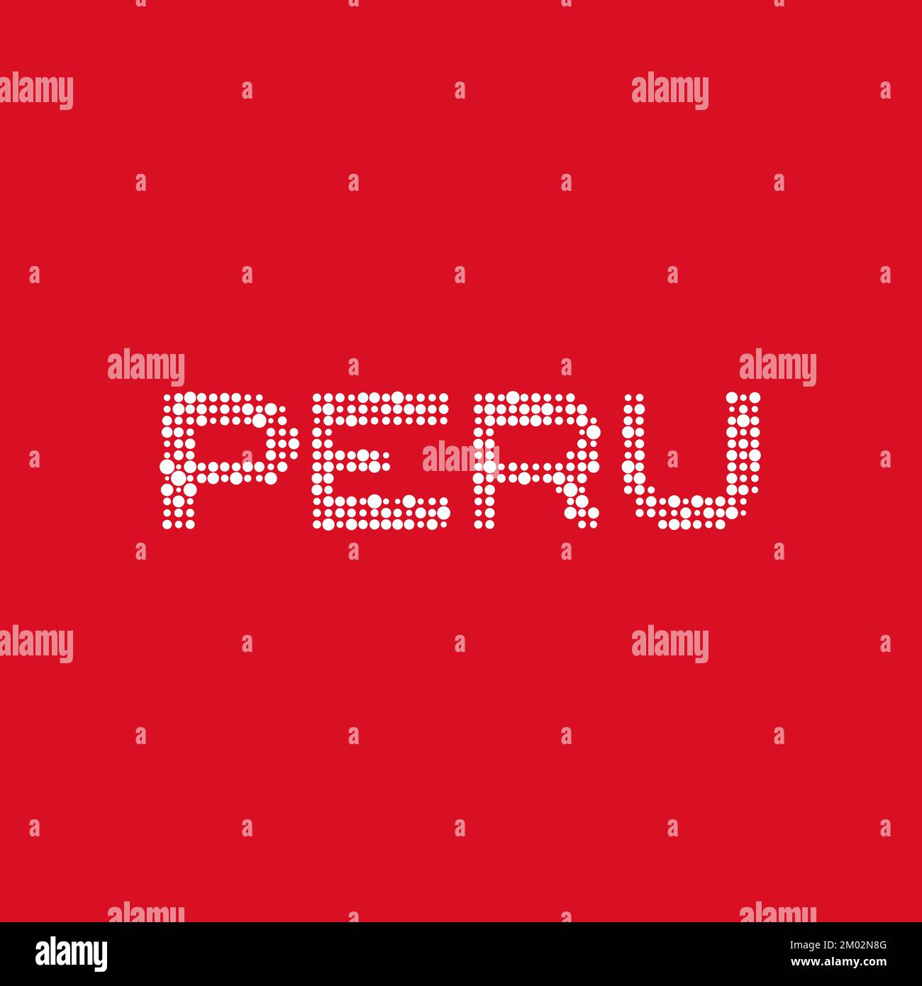 Peru Map Silhouette Pixelated generative pattern illustration Stock Vector